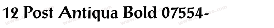 12 Post Antiqua Bold 07554字体转换